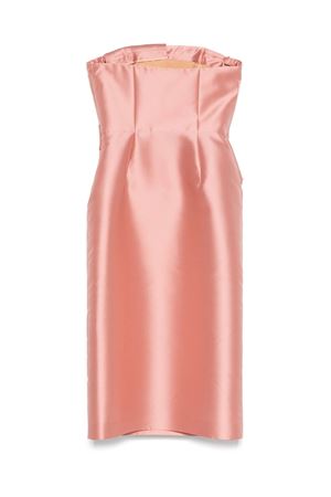 Abito midi senza spalline rosa cipria ALBERTA FERRETTI | J040816250169